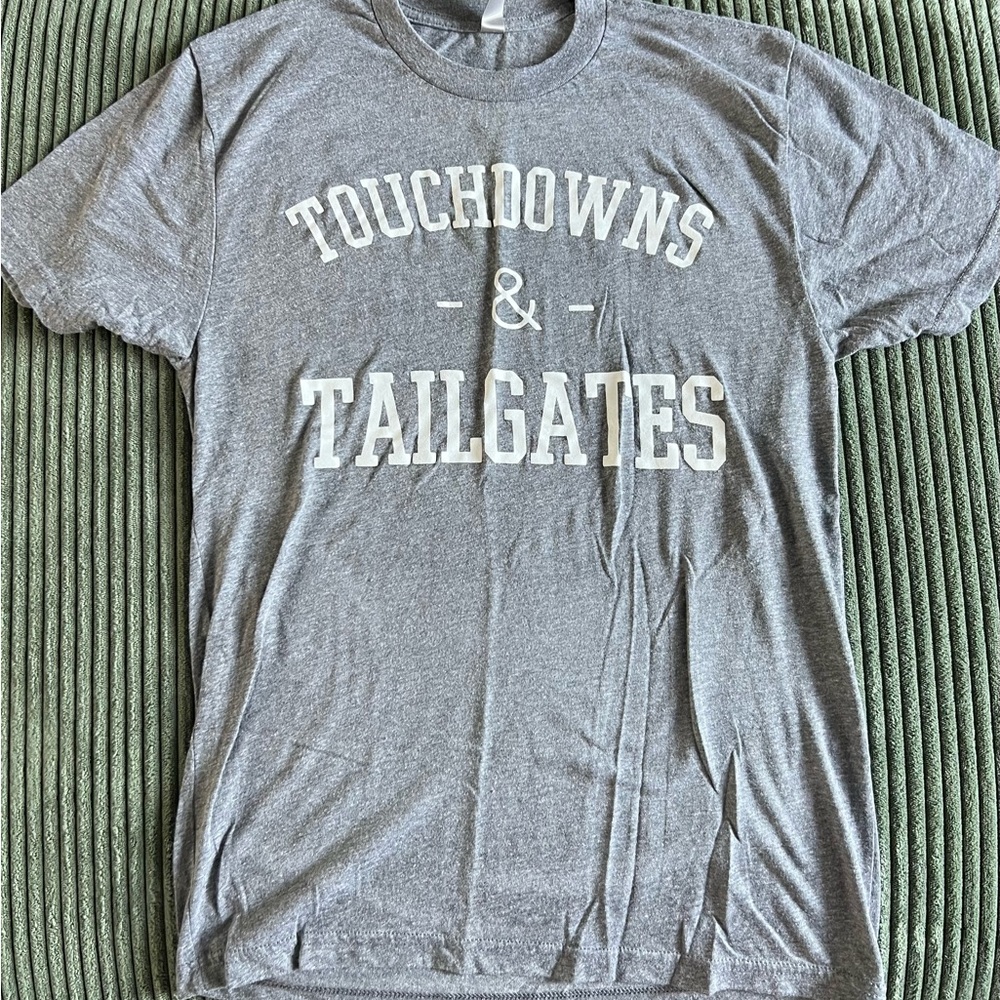 Next Level Apparel Gray T-Shirt with White Print